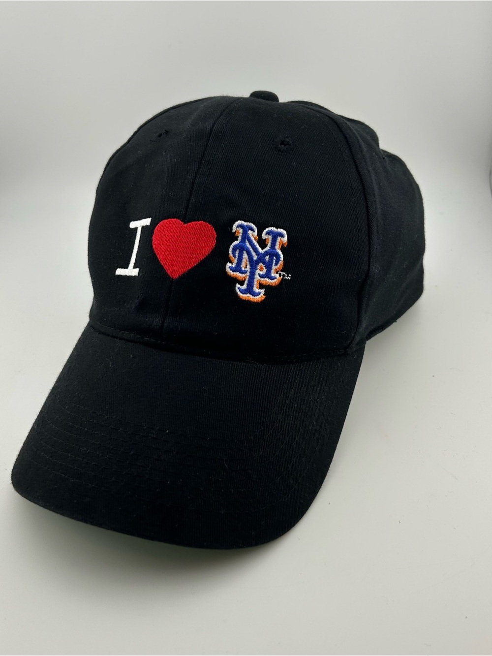 Vintage New York Mets I Heart NY Hat Baskin Robbins Promo Adjustable Black